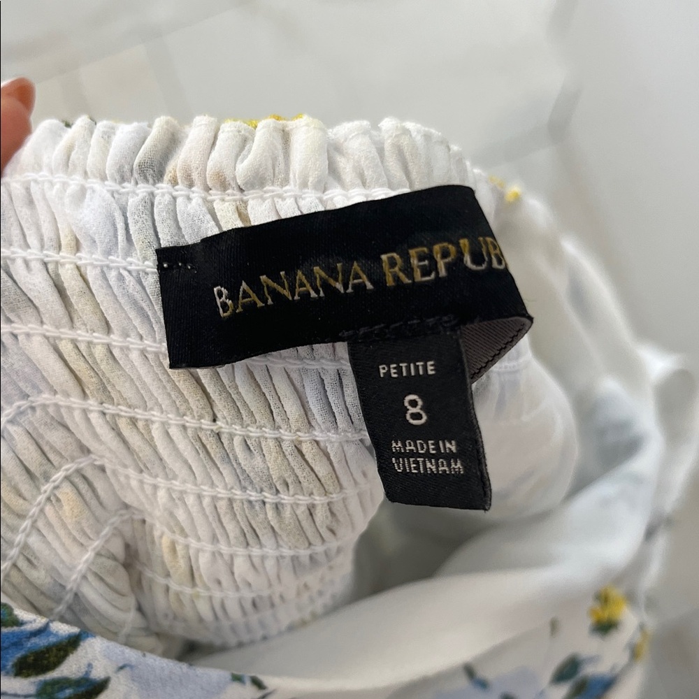 Banana Republic Yellow and Blue Floral Midi Dress - Picture 3 of 3